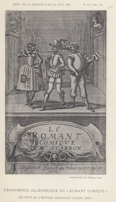 Roman Çizgi Romanının Alegorik Frontispiece (lito) by French School