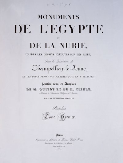 Anıtlar de lEgypte et de la Nubie