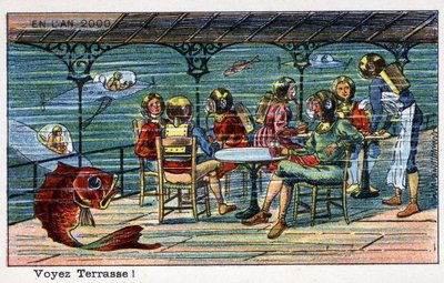 Futuredays: 2000 Yılının Ondokuzuncu Yüzyıl Vizyonu - “” 2000 yılında” Serisi: Bakınız teras (deniz altı). Villemard