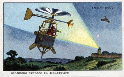 Futuredays: 2000 Yılının Ondokuzuncu Yüzyıl Vizyonu - “” 2000 Yılında” Serisi: Helikopter öncü nöbetçiliği - Villemard