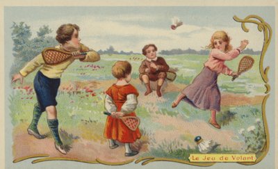 Badminton oyunu (chromolitho) by French School