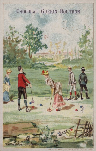 Kroket oyunu (chromolitho) by French School