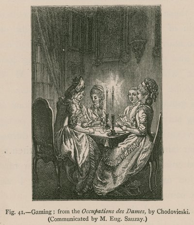 oyun; Meslekler des Dames, Chodovieski tarafından by French School