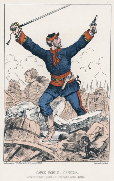 Garde Mobile - Memur (renkli gravür) by French School