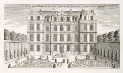 Kont Vartenaers evinin bahçe cephesi, c.1720