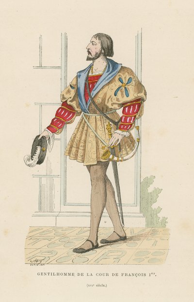 Fransa Kralı I. Francis mahkemesinin beyefendisi by French School