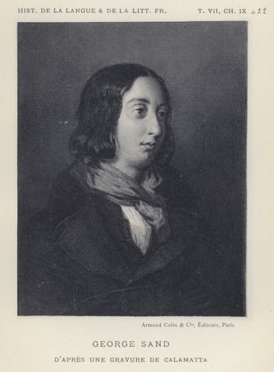 George Sand (taş) by French School
