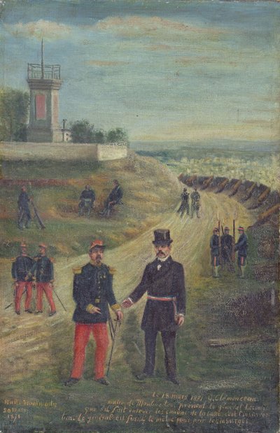 Georges Clemenceau (1841-1929) Montmartre Belediye Başkanı olarak 18 Mart 1871 by French School