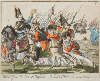 George ve ordudaki İngilizler, c.1803-4 (renkli gravür) by French School