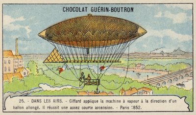 Giffard'ın buharla çalışan zeplin, Paris by French School