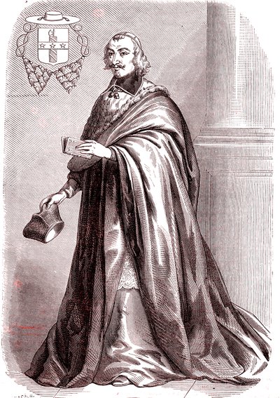 Giulio Raimondo Mazzarino, İtalyan kökenli Fransız kardinal ve diplomat.1865 (gravür) by French School