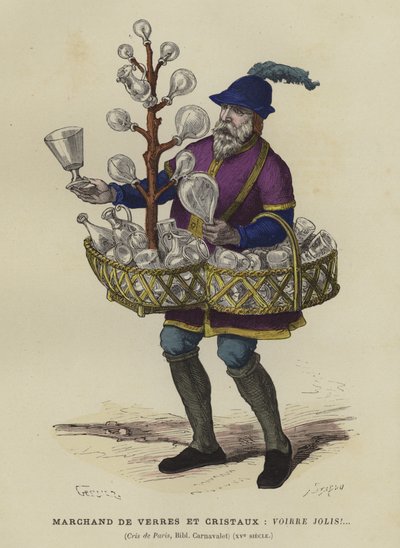 Cam ve kristal satıcısı, 15. yüzyıl by French School