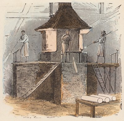 Cam yapımı (renkli gravür) by French School