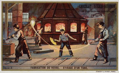 Cam imalatı. Bir tüp (chromolitho) çizmek by French School