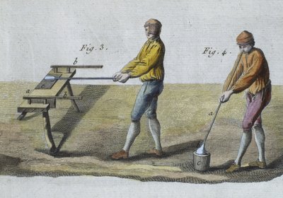 Cam üfleme, detay, Denis Diderot