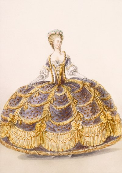 Mahkemede sunuma uygun elbise, Galeries des Modes et Costumes Francais
