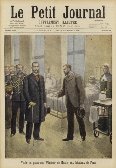 Rusya Büyük Dükü Vladimir, Paris hastanelerini ziyaret ediyor, 1897 by French School