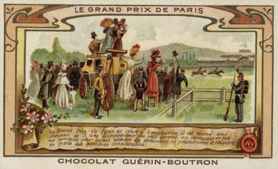 Paris Grand Prix at yarışı, Longchamps (chromolitho) by French School