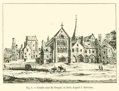 Tapınağın büyük avlusu, 1650; ben Sylvestre