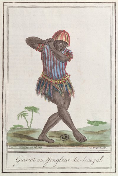 Senegalli Griot veya Ozan, 1796 by French School