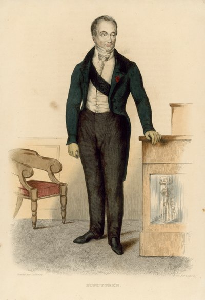 Guillaume Dupuytren (renkli gravür) by French School