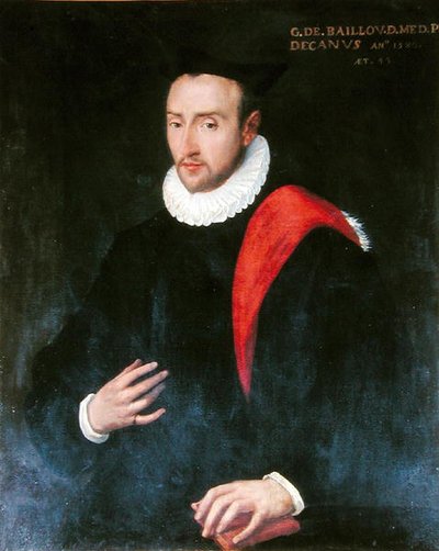 Guillaume de Baillou (1538-1616) 1580 (tuval üzerine yağlı boya) by French School