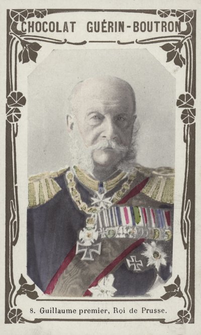 Birinci William, Prusya Kralı (renkli fotoğraf) by French School