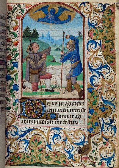 H/L-3-3 fol. 62r Saatler Kitabından Çobanlara Müjde, Paris