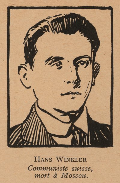 Hans Winkler, İsviçreli komünist (lito) by French School