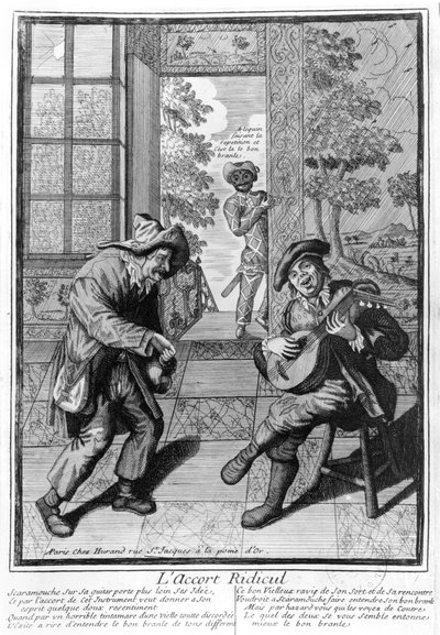 Harlequin and Scaramouche   by French School
