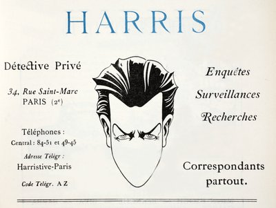 Harris - Özel Dedektif (pochoir baskı) by French School