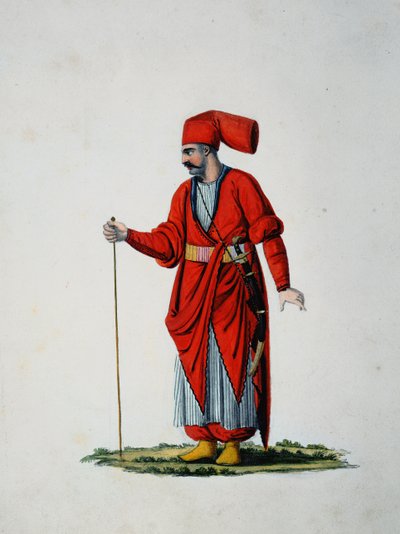 Hasseki Baltacı Valet del Sultani, muhtemelen Mutfağa göre, Osmanlı dönemi, 18. yüzyılın üçüncü çeyreği (kağıt üzerinde wc) by French School