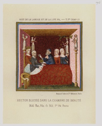 Güzellik Odasında Hector Blesse (renkli taş) by French School