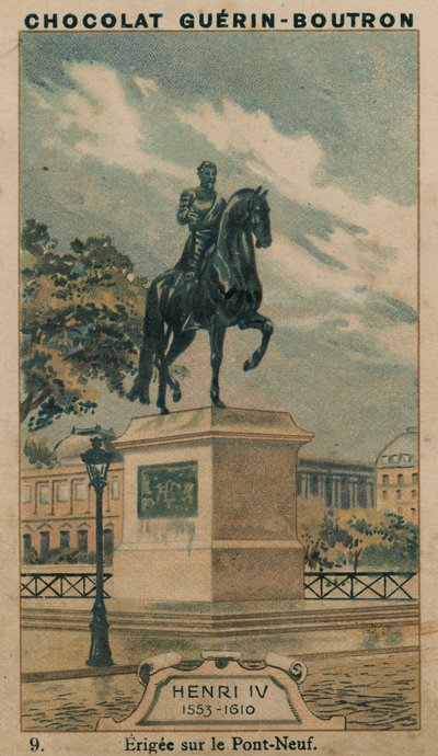 Henri IV, 1553-1610, Erigee sur le Pont-Neuf by French School