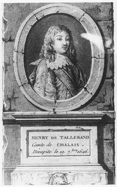 Henri de Talleyrand, Chalais Kontu (gravür) by French School