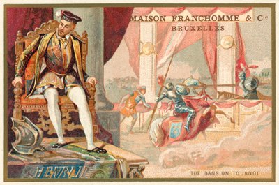 Fransa Kralı II. Henry, Gabriel Montgomery tarafından düzenlenen bir turnuvada öldürüldü by French School