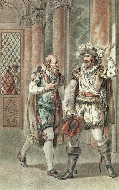 Henry IV Sully ile sohbet ediyor by French School