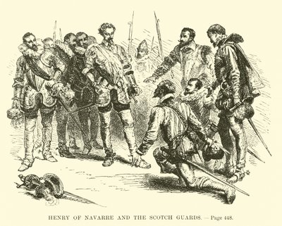 Navarre Henry ve İskoç Muhafızları by French School