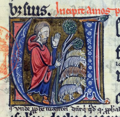 Bir Latin İncilinden, 14. yüzyıla ait, peygamber Amos