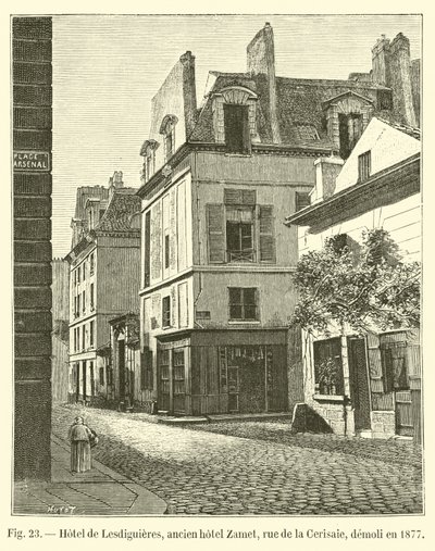 Hotel de Lesdiguieres, eski Zamet oteli, rue de la Cerisaie, 1877