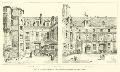 Hotel du Prevot de Paris, Charlemagne geçidi, rue Saint-Antoine by French School