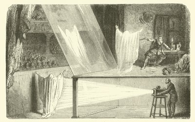 Tiyatroda hayaletler nasıl yapılır (gravür) by French School