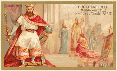 Franks Kralı Hugh Capet (chromolitho) by French School