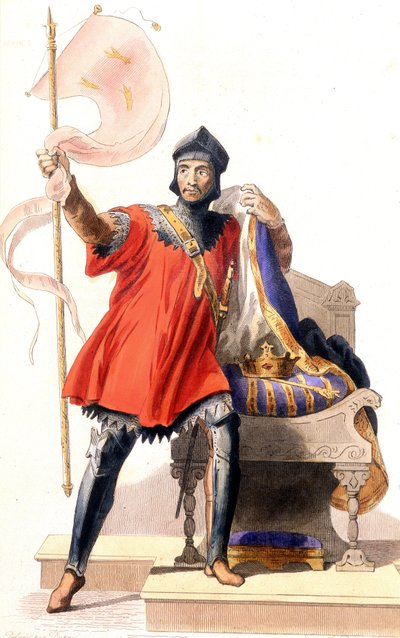 Hugues Capet ve afişi - “” Le Plutarque francais””, ed. Mennechet by French School