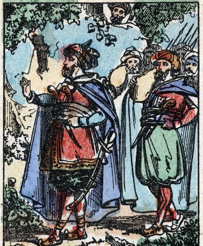 Binbir Gece Masalları için İllüstrasyon. Ali-Baba (Ali Baba).Imaging Pellerin