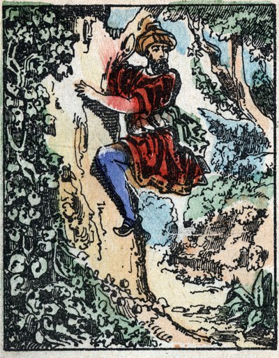 Binbir Gece Masalları için İllüstrasyon. Ali-Baba (Ali Baba).Imaging Pellerin