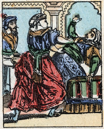 Binbir Gece Masalları için İllüstrasyon. Ali-Baba (Ali Baba).Imaging Pellerin