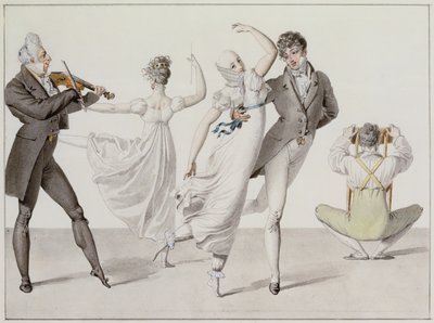"Le Bon Genre"den çizim, c.1810 by French School