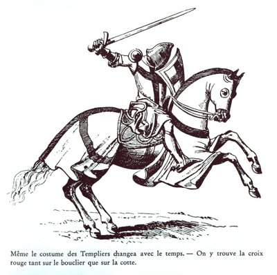 Bir Tapınak Şövalyesi çizimi (gravür) by French School