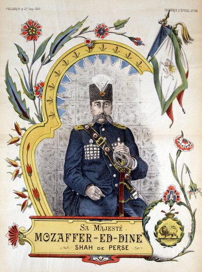 Epinal görüntüsü, Mozaffer ed dine (Mozaffer-ed-dine, Mozzafar-al-Din, Mozzafar al Din, Mozaffardin) 1896